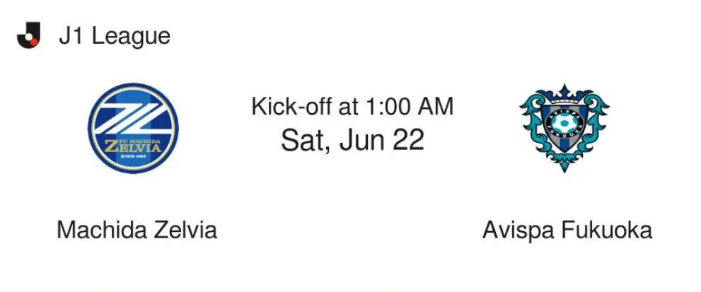 Machida Zelvia Vs Avispa Fukuoka