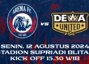 Prediksi Skor Arema vs Dewa United: Matchday ke-3 BRI Liga 1 Musim 2024/2025