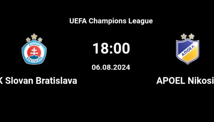 Prediksi Bola Slovan Bratislava Vs APOEL 8 Agustus 2024